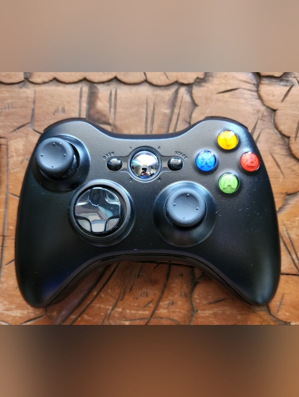Microsoft Black Wireless Xbox Controller with Colored Face Buttons